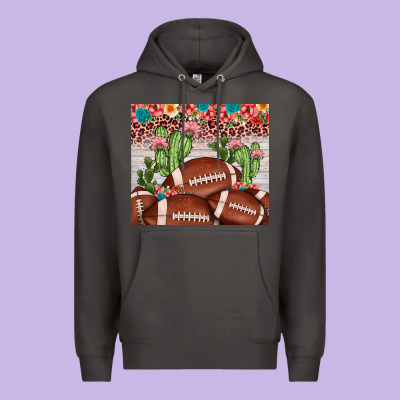 Football Leopard Cactus Premium Hoodie Designed By Jahusdesignshop