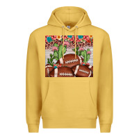 Antique Gold football leopard cactus Premium Hoodie - JahusDesignShop
