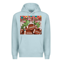 Blue Mist football leopard cactus Premium Hoodie - JahusDesignShop