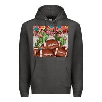 Charcoal Heather football leopard cactus Premium Hoodie - JahusDesignShop