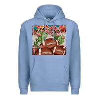 Colony Blue football leopard cactus Premium Hoodie - JahusDesignShop