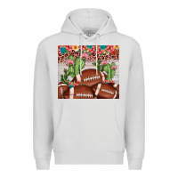 Dove Grey football leopard cactus Premium Hoodie - JahusDesignShop
