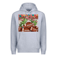 Heather Grey football leopard cactus Premium Hoodie - JahusDesignShop