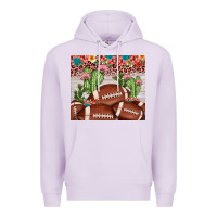 Lilac football leopard cactus Premium Hoodie - JahusDesignShop