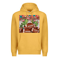 Mustard football leopard cactus Premium Hoodie - JahusDesignShop