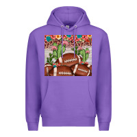 Purple football leopard cactus Premium Hoodie - JahusDesignShop