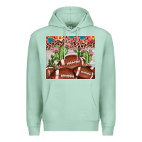 Seafoam football leopard cactus Premium Hoodie - JahusDesignShop