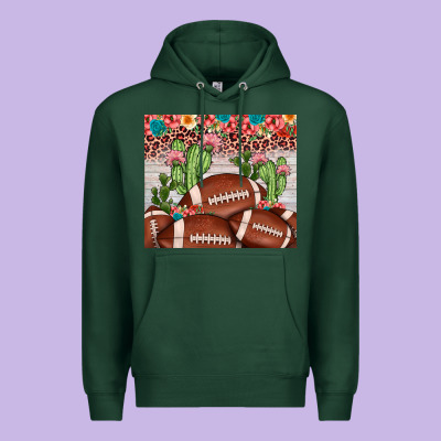 Football Leopard Cactus Premium Hoodie Designed By Jahusdesignshop
