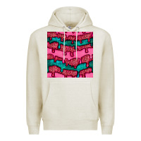 Oatmeal Heather valentines day leopard and turquoise gemstone seamless pattern Premium Hoodie - BundleAndBundleShop