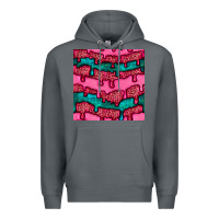 Rock valentines day leopard and turquoise gemstone seamless pattern Premium Hoodie - BundleAndBundleShop