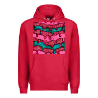 Cardinal valentines day leopard and turquoise gemstone seamless pattern Premium Hoodie - BundleAndBundleShop