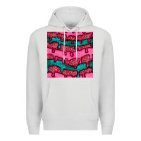 Dove Grey valentines day leopard and turquoise gemstone seamless pattern Premium Hoodie - BundleAndBundleShop