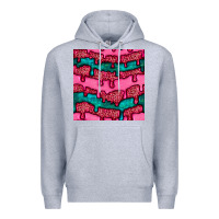 Heather Grey valentines day leopard and turquoise gemstone seamless pattern Premium Hoodie - BundleAndBundleShop