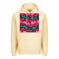 Pina Colada valentines day leopard and turquoise gemstone seamless pattern Premium Hoodie - BundleAndBundleShop