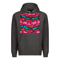 Smoke valentines day leopard and turquoise gemstone seamless pattern Premium Hoodie - BundleAndBundleShop