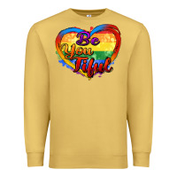Antique Gold be you tiful Premium Sweatshirt - Zillion Design Studio