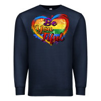 Navy be you tiful Premium Sweatshirt - Zillion Design Studio