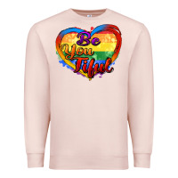 Pale Pink be you tiful Premium Sweatshirt - Zillion Design Studio