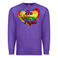Purple be you tiful Premium Sweatshirt - Zillion Design Studio