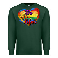 Sports Green be you tiful Premium Sweatshirt - Zillion Design Studio