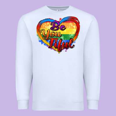 Be You Tiful Premium Sweatshirt Designed By Zillion Design Studio