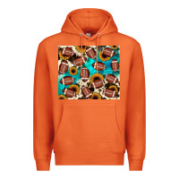 Carrot football turquoise sunflower Premium Hoodie - JahusDesignShop