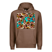 Chestnut football turquoise sunflower Premium Hoodie - JahusDesignShop