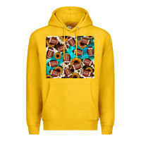 Lemon football turquoise sunflower Premium Hoodie - JahusDesignShop