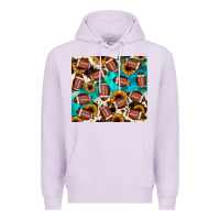Lilac football turquoise sunflower Premium Hoodie - JahusDesignShop