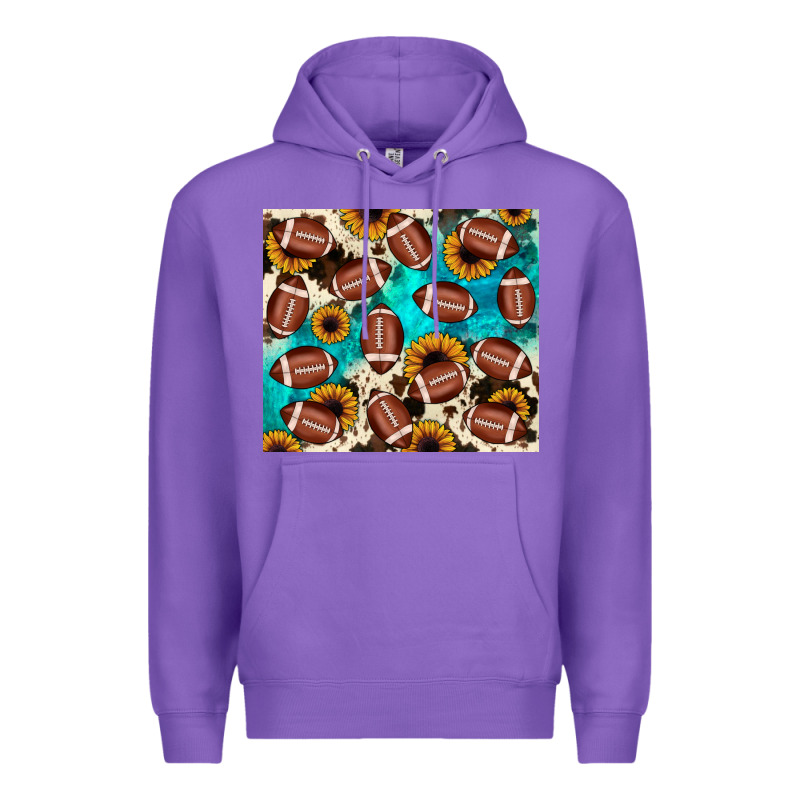 Football Turquoise Sunflower Premium Hoodie by JahusDesignShop | Teevron