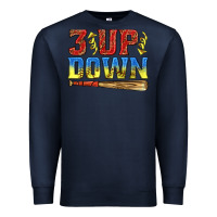 Navy 3 up 3 down softball Premium Sweatshirt - texasbilliewilder