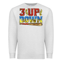 Oatmeal Heather 3 up 3 down softball Premium Sweatshirt - texasbilliewilder