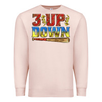 Pale Pink 3 up 3 down softball Premium Sweatshirt - texasbilliewilder