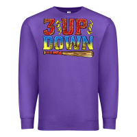 Purple 3 up 3 down softball Premium Sweatshirt - texasbilliewilder