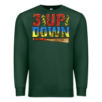 Sports Green 3 up 3 down softball Premium Sweatshirt - texasbilliewilder