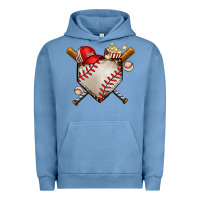 Pigment Pebble Blue baseball Urban Hoodie - AdoDesignShop