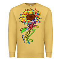 Antique Gold be kind autism sunflower Premium Sweatshirt - Zillion Design Studio