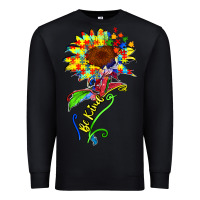 Black be kind autism sunflower Premium Sweatshirt - Zillion Design Studio