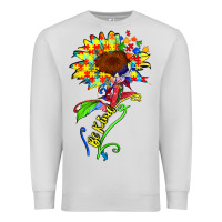 Dove Grey be kind autism sunflower Premium Sweatshirt - Zillion Design Studio