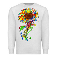 Oatmeal Heather be kind autism sunflower Premium Sweatshirt - Zillion Design Studio