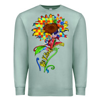 Seafoam be kind autism sunflower Premium Sweatshirt - Zillion Design Studio