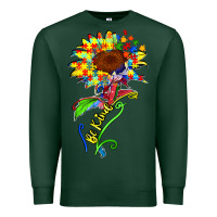 Sports Green be kind autism sunflower Premium Sweatshirt - Zillion Design Studio