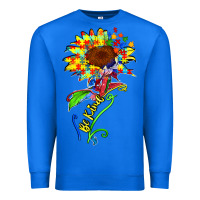 True Royal be kind autism sunflower Premium Sweatshirt - Zillion Design Studio
