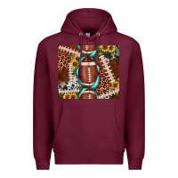Burgundy football leopard gemstone sunflower tumbler3 Premium Hoodie - JahusDesignShop