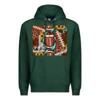 Sports Green football leopard gemstone sunflower tumbler3 Premium Hoodie - JahusDesignShop