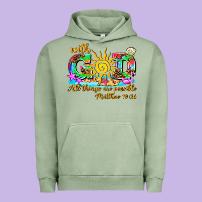 With God All Things Are Possible Summer Urban Hoodie Designed By Adodesignshop