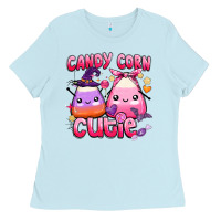 Baby Blue candy corn cutie Ladies Tee - BarkalooDesign