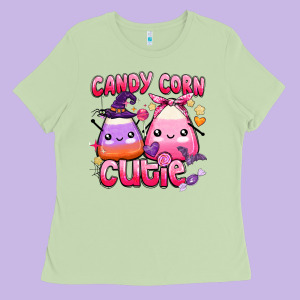 Candy Corn Cutie Ladies Tee Designed By Barkaloodesign