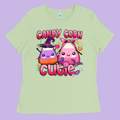 Candy Corn Cutie Ladies Tee Designed By Barkaloodesign