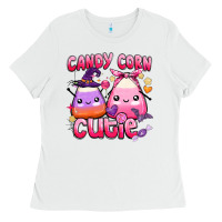 White candy corn cutie Ladies Tee - BarkalooDesign